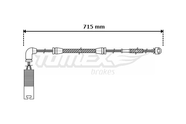 TOMEX BRAKES Kulumisenilmaisin, jarrupala TX 30-42